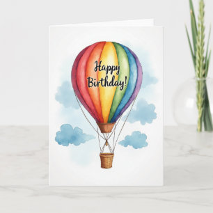 Regenbogen-Ballon-Geburtstagskarte Karte