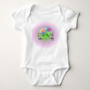 Regenbogen-Ballone Baby Strampler