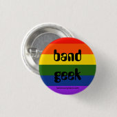 Regenbogen-Band-Aussenseiter Button (Vorne & Hinten)