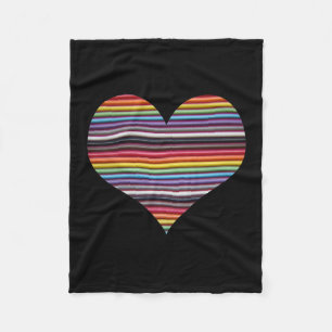 Regenbogen-Bandkabel-Herz-Fliesblanket Fleecedecke