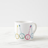 Regenbogen-Banjos Espressotasse (Vorderseite Rechts)