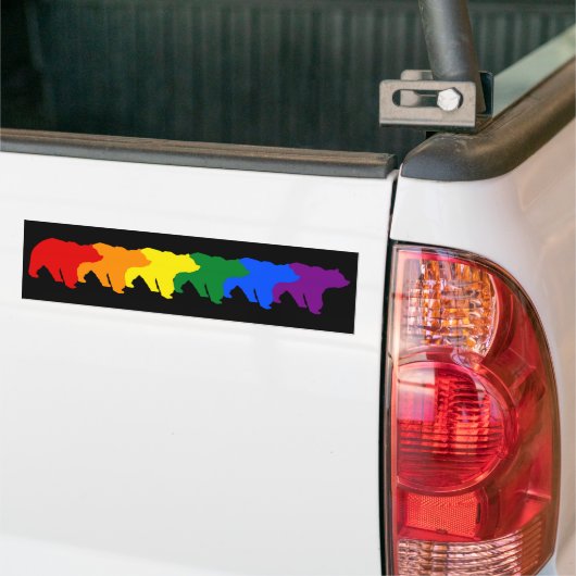 REGENBOGEN-BÄREN AUTOAUFKLEBER (Auf Lkw)