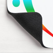 Regenbogen-Bassschlüssel-Herz Mousepad (Ecke)