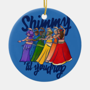 Regenbogen-Bauchtänzer-Kunst-Bauchtanzgruppe Keramik Ornament