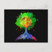 Regenbogen-Baum des Lebens Postkarte (Vorderseite)