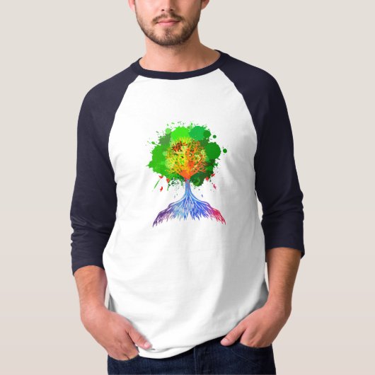 Regenbogen-Baum des Lebens T-Shirt (Vorderseite)