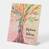 Regenbogen-Baum-Reiki-Meister Sockelschild (Vorderseite)