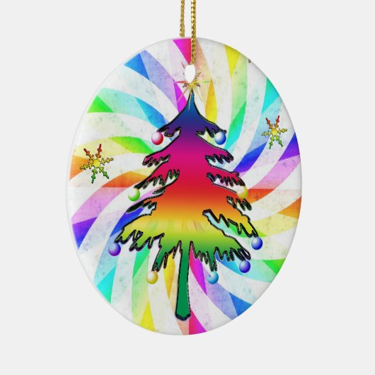 Regenbogen-Baum-und Wirbels-Verzierung Keramik Ornament (Rechts)