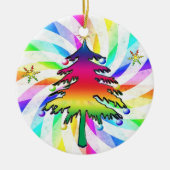 Regenbogen-Baum-und Wirbels-Verzierung Keramik Ornament (Vorne)