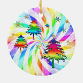 Regenbogen-Baum-und Wirbels-Verzierung Keramik Ornament (Hinten)
