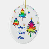 Regenbogen-Baum-Verzierung Keramik Ornament (Rechts)