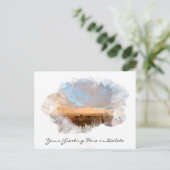 *~* Regenbogen Beach Waves Ocean Künstlerisch Flor Postkarte (Stehend Vorderseite)