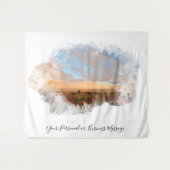 *~* Regenbogen Beach Waves Ocean Künstlerisch Flor Wandteppich (Vorderseite (Horizontal))