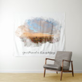 *~* Regenbogen Beach Waves Ocean Künstlerisch Flor Wandteppich (Beispiel (Horizontal))