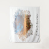 *~* Regenbogen Beach Waves Ocean Künstlerisch Flor Wandteppich (Vorderseite)