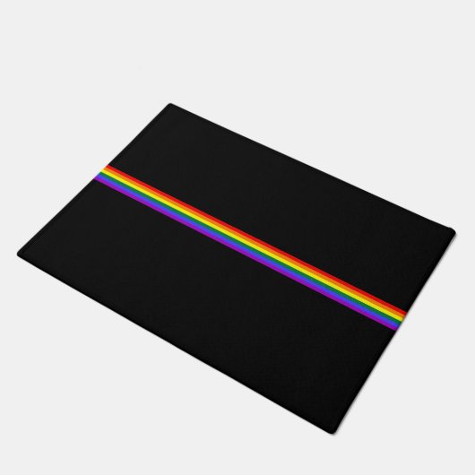 Regenbogen-Begrüßungsmatte auf der Flagge Fußmatte (Schrägansicht)
