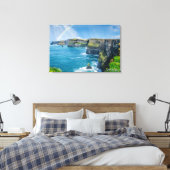 Regenbogen bei Cliffs of Moher Landscape Leinwanddruck (Insitu (Schlafzimmer))