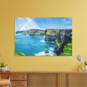 Regenbogen bei Cliffs of Moher Landscape Leinwanddruck (Insitu (Wohnzimmer))
