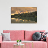 Regenbogen bei Kaskaden-Teichen Leinwanddruck (Insitu (Wohnzimmer))