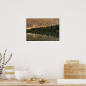 Regenbogen bei Kaskaden-Teichen Poster (Küche)