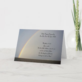 Regenbogen-Beileid - Verlust des Sohns Karte