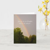 Regenbogen-Beileids-Anmerkungs-Karte Karte (Gelbe Blume)