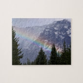 Regenbogen beim Glacier Nationalpark - Berge Puzzle (Horizontal)