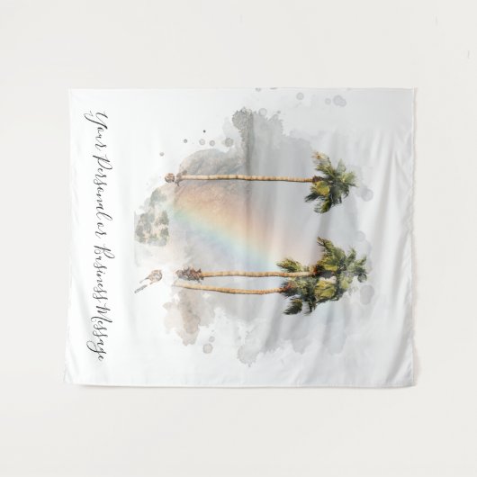 *~* Regenbogen Berg EXOTIC TROPICAL Palm AR11 Wandteppich (Vorderseite (Horizontal))