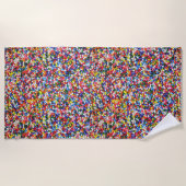 Regenbogen besprüht strandtuch (Vorderseite)