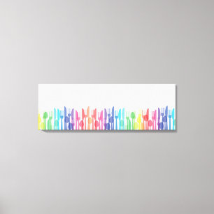 Regenbogen-Besteck Modern Transparent Minimalistis Leinwanddruck