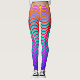 Regenbogen bewegt Leggings wellenartig