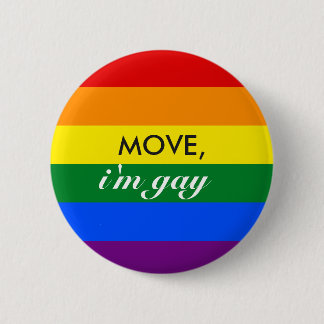 Regenbogen BEWEGUNG, bin ich homosexueller Knopf Button