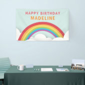 Regenbogen bewölkt blauer Himmel-Geburtstag Banner (Messeveranstaltung)