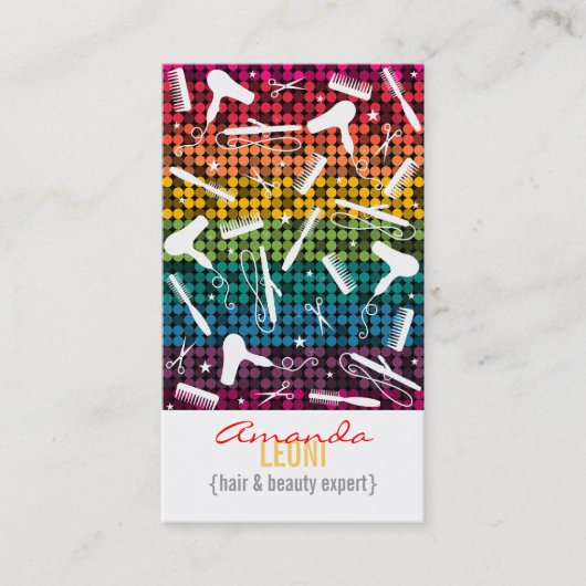 Regenbogen-bezaubernde Visitenkarte (Vorderseite)