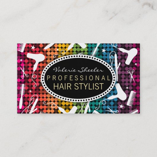 Regenbogen-bezaubernde Visitenkarte (Vorderseite)