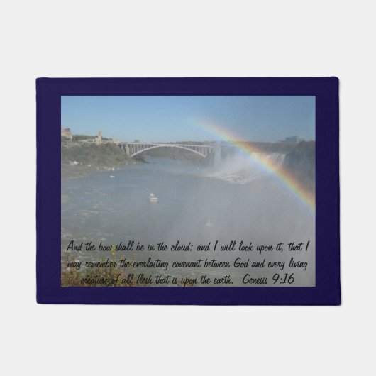 Regenbogen-Bibel-Schrifts-Tür-Matte Fußmatte (Vorderseite)