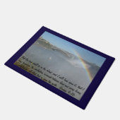 Regenbogen-Bibel-Schrifts-Tür-Matte Fußmatte (Schrägansicht)