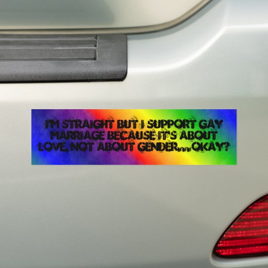 Regenbogen, bin ich gerade, aber ich stütze autoaufkleber (Auf Auto)