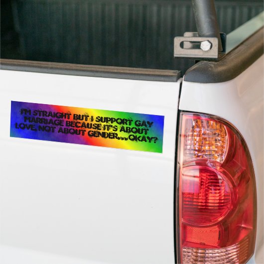Regenbogen, bin ich gerade, aber ich stütze autoaufkleber (Auf Lkw)