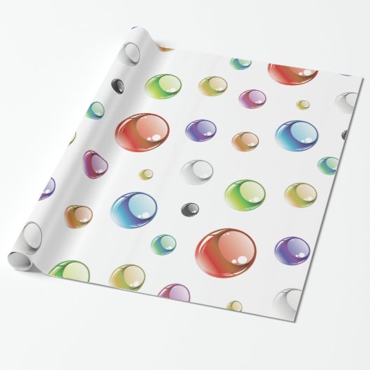 Regenbogen-Blasen-Muster Geschenkpapier (Ungerollt)