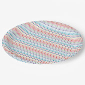 Regenbogen-Blasen Pappteller (Schrägansicht)