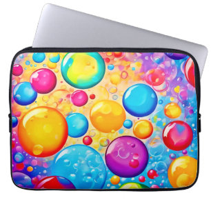 Regenbogen-Blasen-Pop-Art Laptopschutzhülle