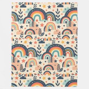 Regenbogen-Blatt Boho stilvolle Decke fürs neue Zu