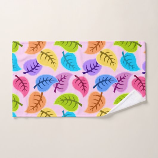 Regenbogen-Blätter Badehandtuch Set (Handtuch)