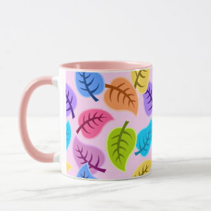 Regenbogen-Blätter-Kaffeetasse Tasse