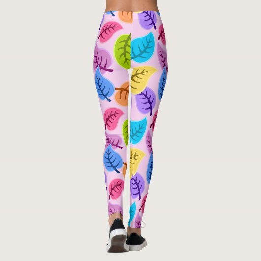 Regenbogen-Blätter Leggings (Rückseite)