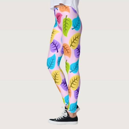 Regenbogen-Blätter Leggings (Links)