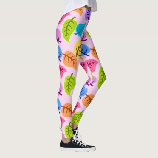 Regenbogen-Blätter Leggings (Rechts)