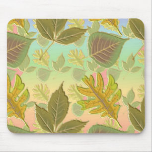 Regenbogen-Blätter Mousepad