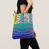Regenbogen Blau Floral Tasche (Von Nahem)